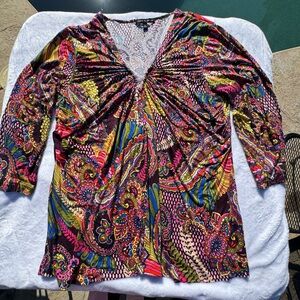 Cable & Gauge Multicolor Paisley Blouse